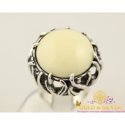 Серебряное кольцо Бутон Слоновая кость (им.) 1265